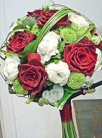 MB431 0033 Bouquet de mariée rose rouge - Murielle Bailet Fleuriste